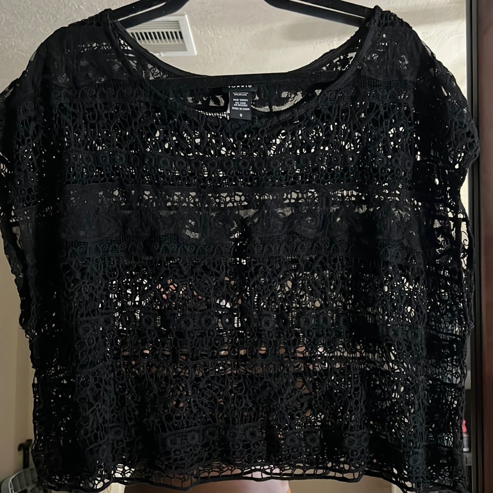 Plus crochet crop top
